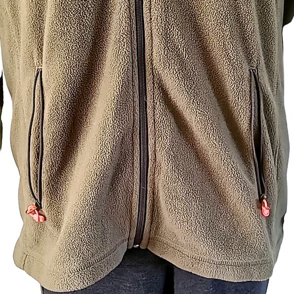 Excellent H&M Women Olive Green Fleece ZipUp Hoodie Sweatshirt Jacket Size Large - Picture 5 of 7